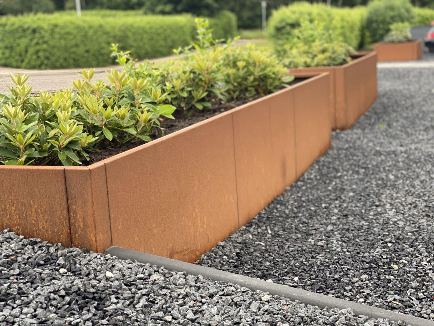 Rektangulært højbed - Cortenstål, 60 cm høj