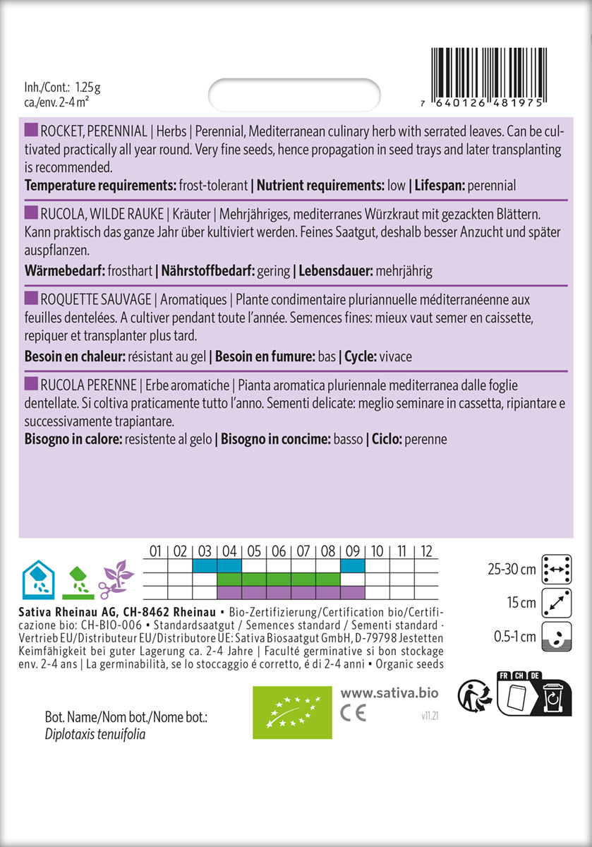 Rucola - Flerårig - ØKO