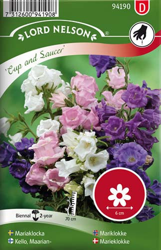 Marieklokke, Cup & Saucer, Bl. farver