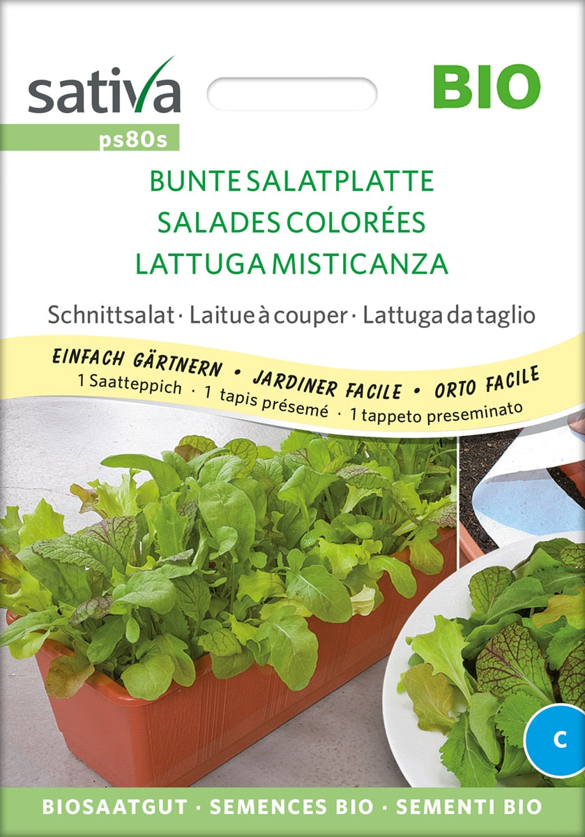 Salat - Snitsalat - Buntesalatplatte - Misticanza- Såmåtte - ØKO