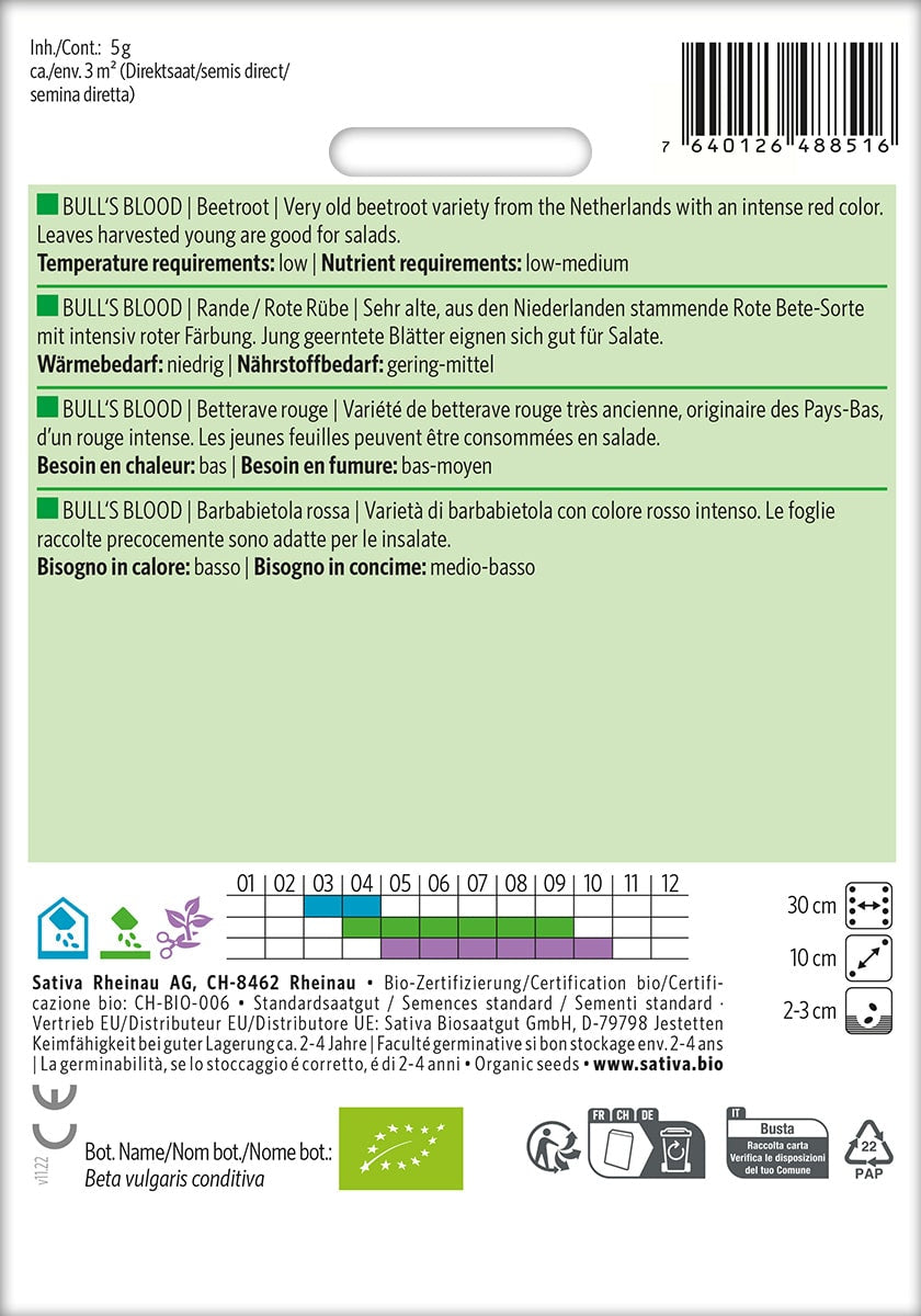 Rødbede - Bull's Blood - ØKO