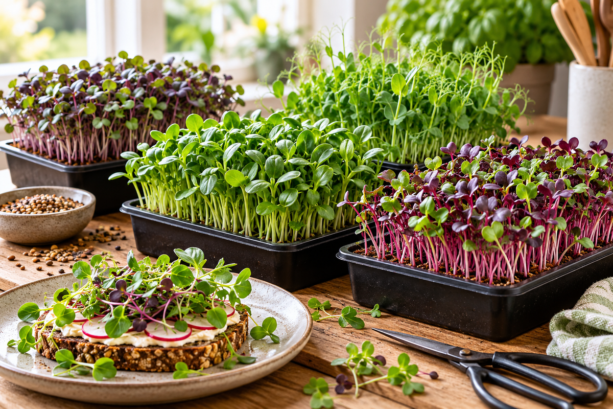 🌱 Mikrogrønt – masser af smag på ganske lidt plads! Sådan kommer du nemt i gang