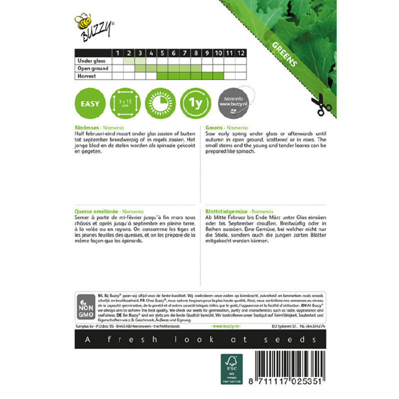 Bladmoes - Namenia - Brassica Rapa