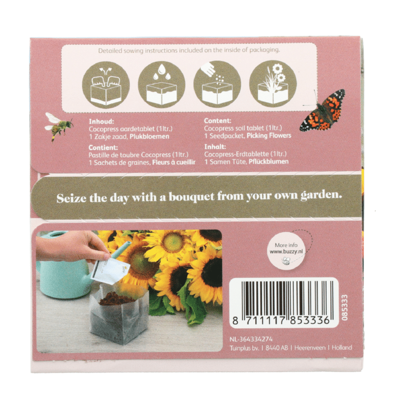 Buket Blomster - Cheerful Picking Mix - Såboks