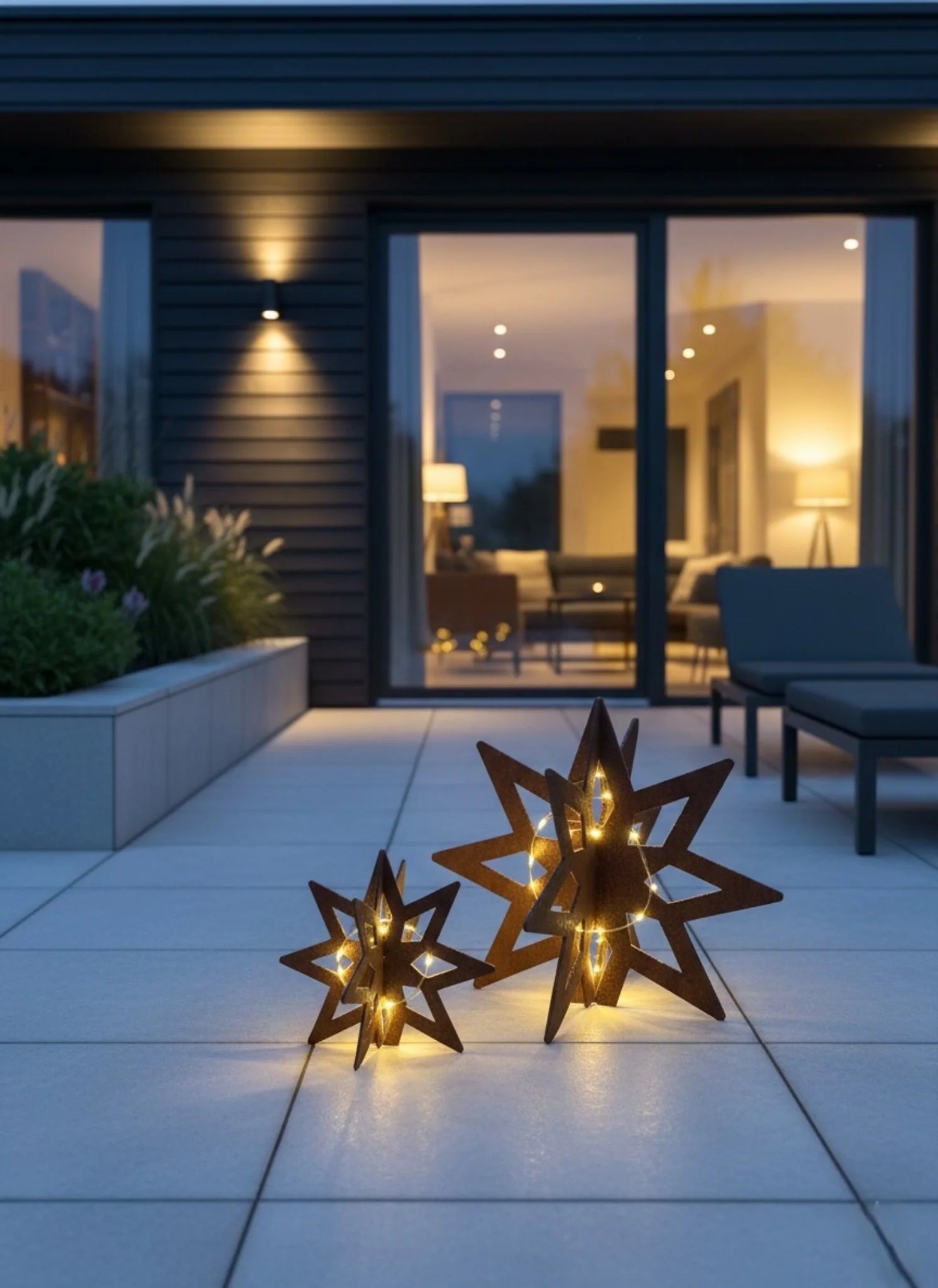 Julestjerne i corten stål