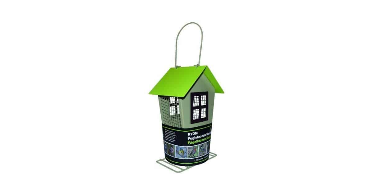 Foderautomat til nødder - hus med rude 22 cm