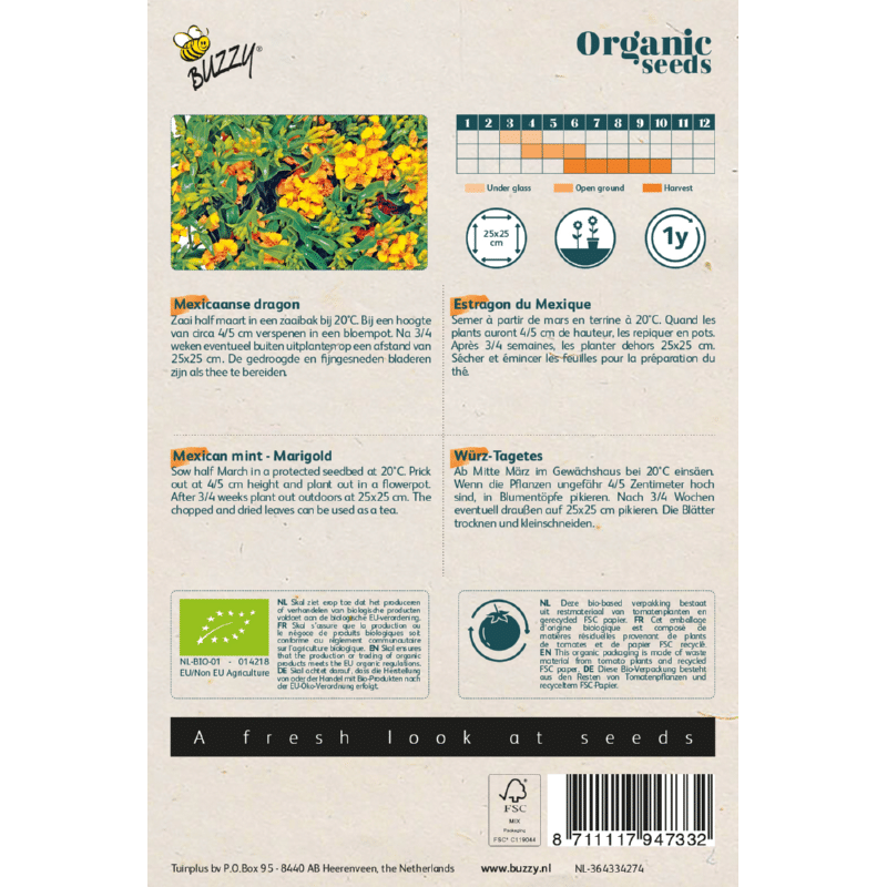 Tagetes - Mexikansk - ØKO
