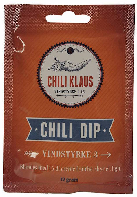 Chili Klaus Dip - Vindstyrke 3 - 5 pakker