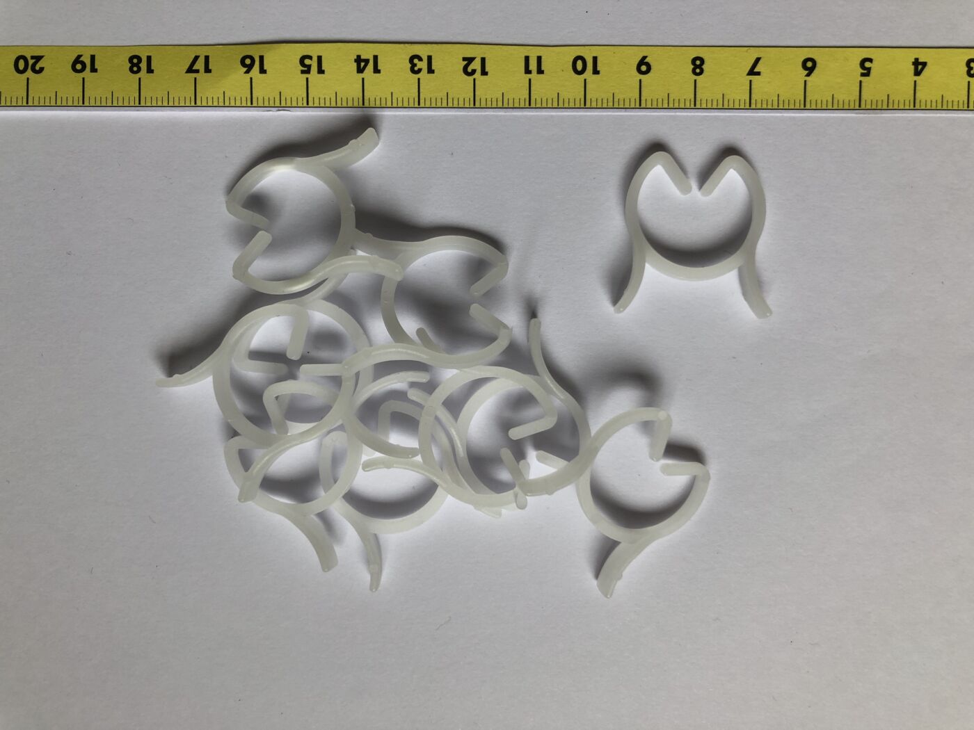 Plastclips til opbinding Hvid 21 mm