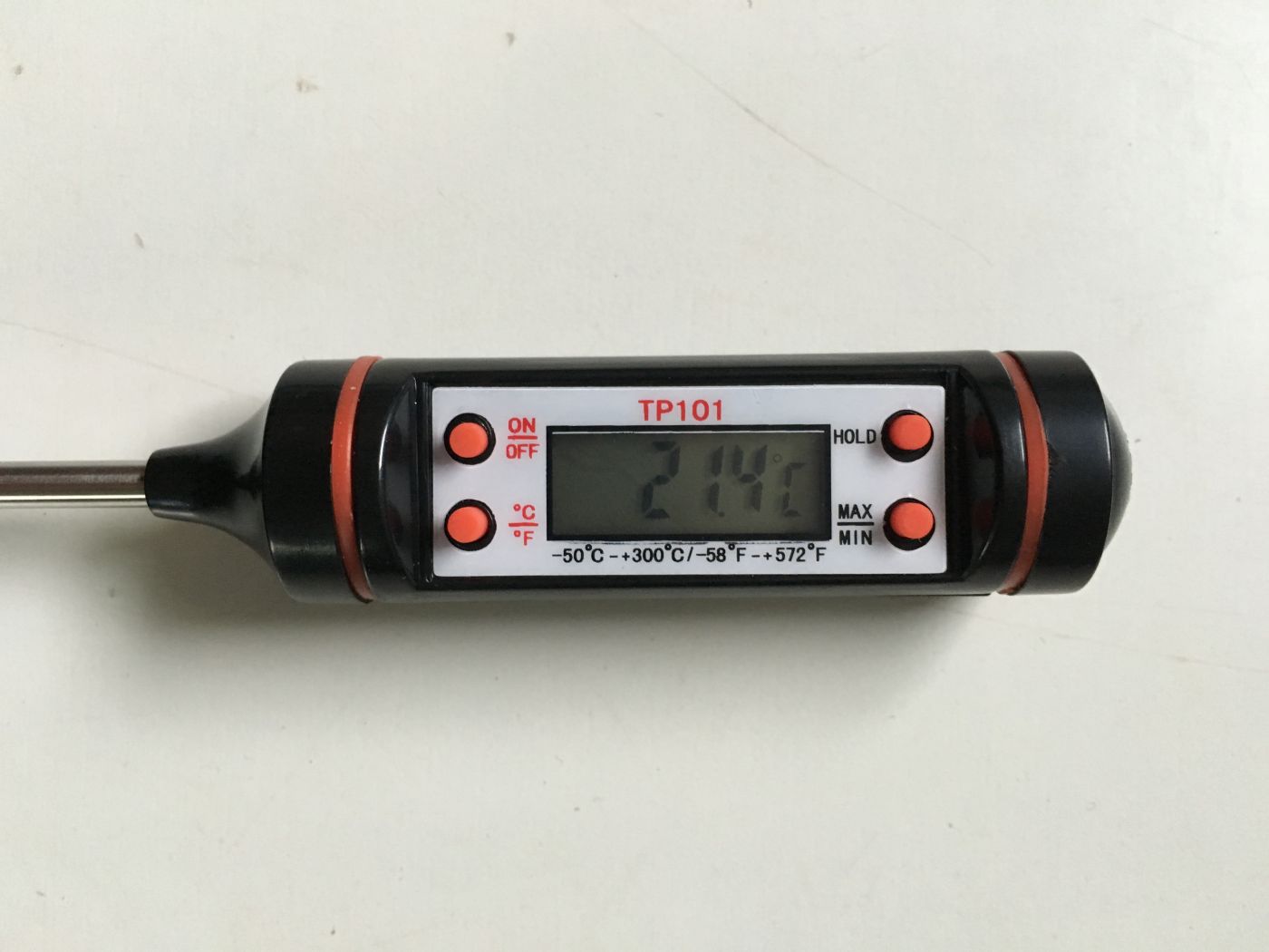 Grill- eller Jordtermometer med hylster - Digital