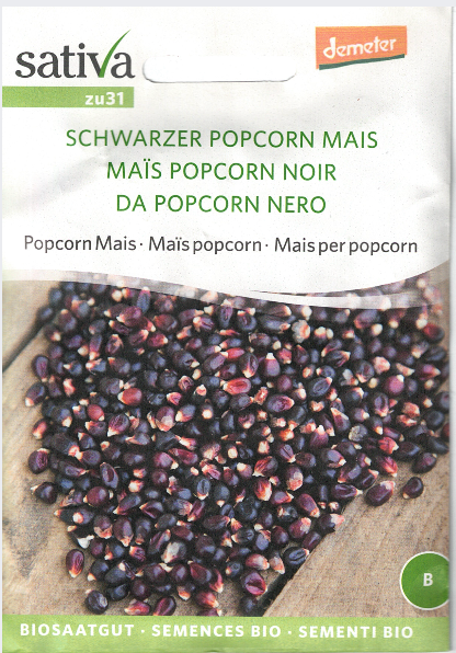 Majs - Sort Popcorn - ØKO
