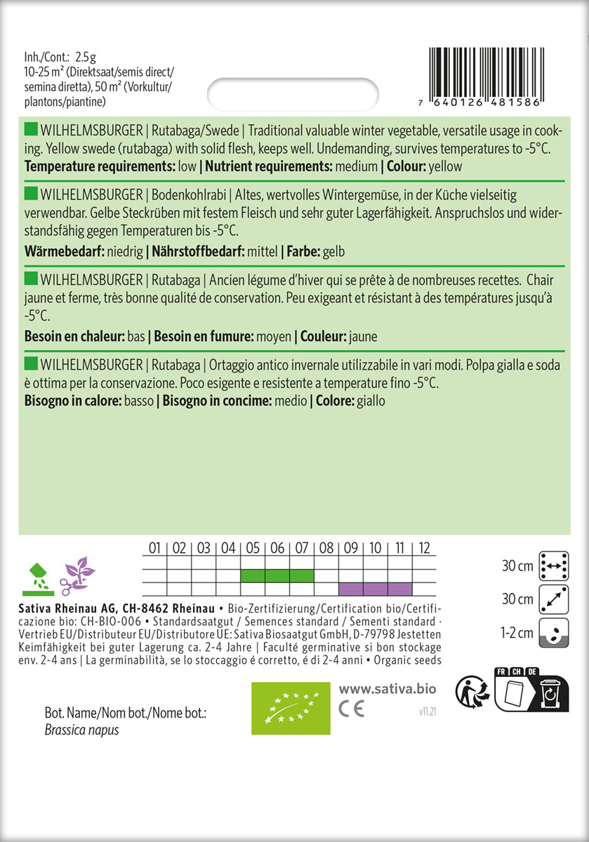 Kålroe/Kålrabi - Wilhelmsburger- ØKO
