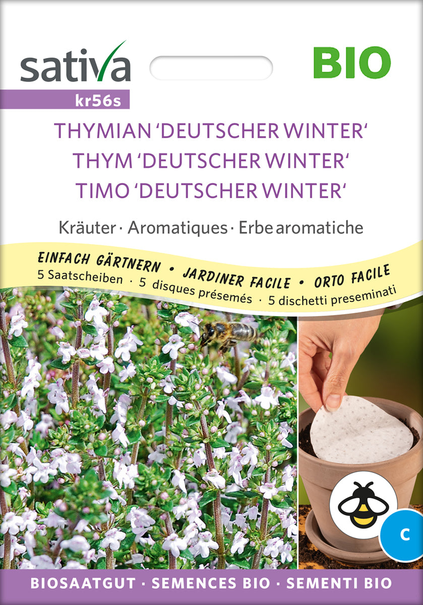 Timian - THYME DEUTSCHER WINTER - Såmåtte - ØKO