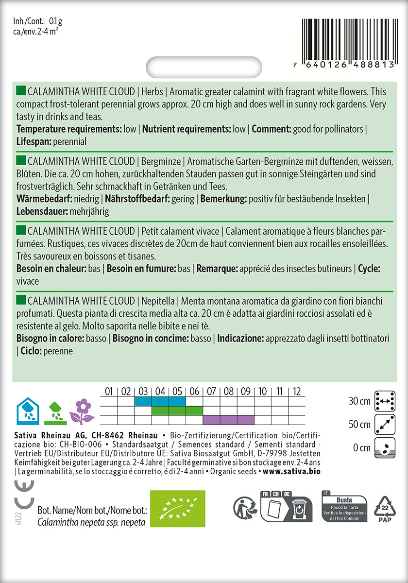 Bjergmynte - Calamintha white cloud - ØKO
