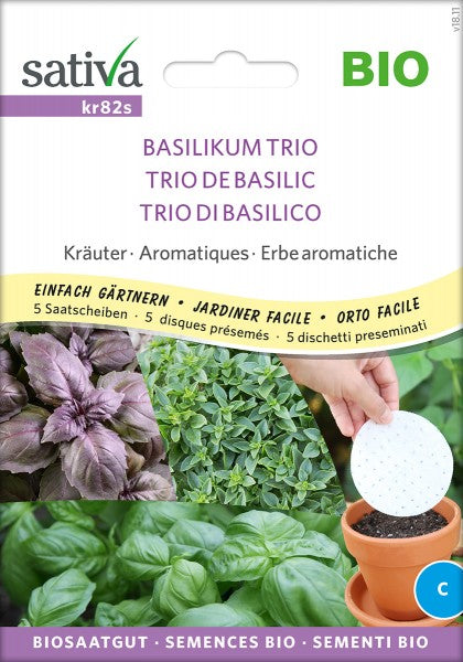 Basilikum - TRIO OF BASIL - Såmåtte - ØKO