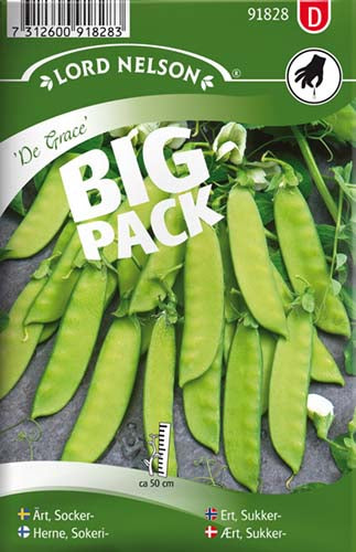 Ært, Sukker-, lav, De Grace, Big Pack