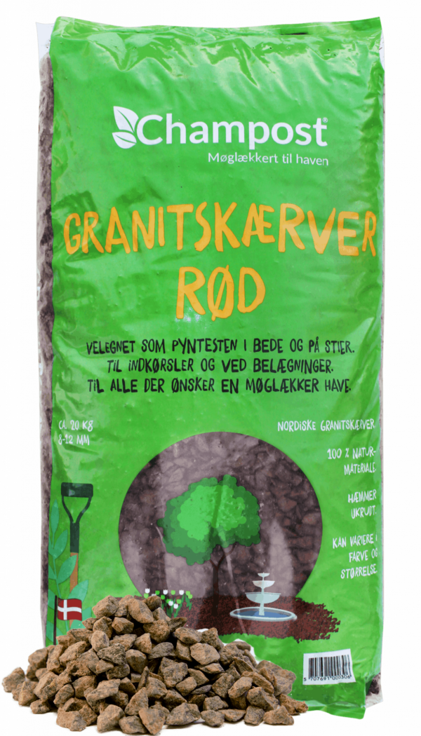 Granit Skærver - Rød