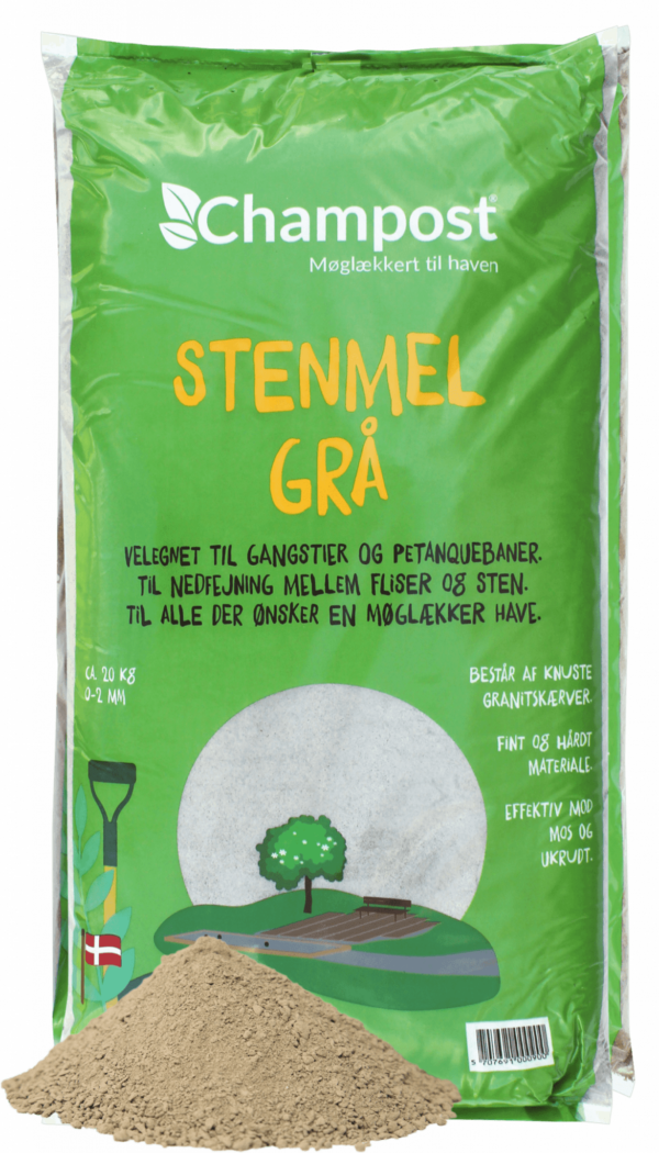 Stenmel - grå - Bigbag
