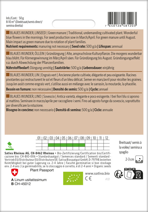 Almindelig Hør - Linum usitatissimum - ØKO - Image 2