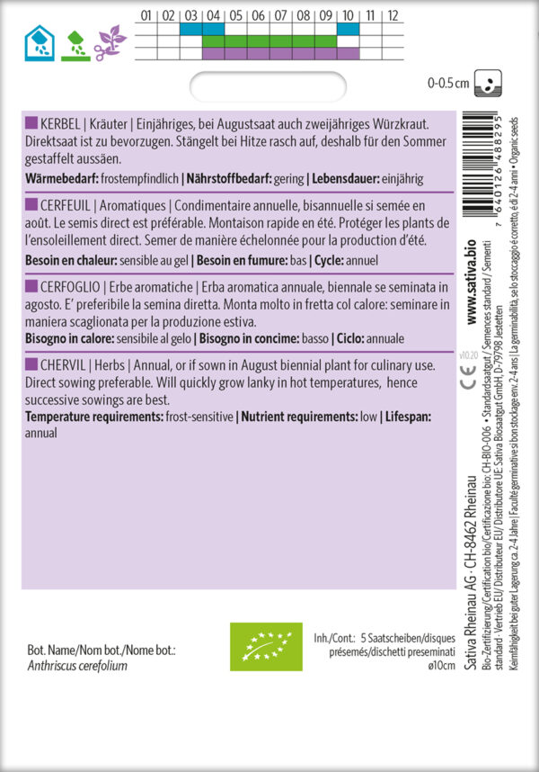 Kørvel - KERBEL - Såmåtte - ØKO - Image 2
