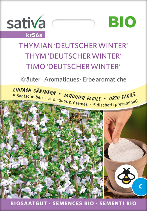 Timian - THYME DEUTSCHER WINTER - Såmåtte - ØKO