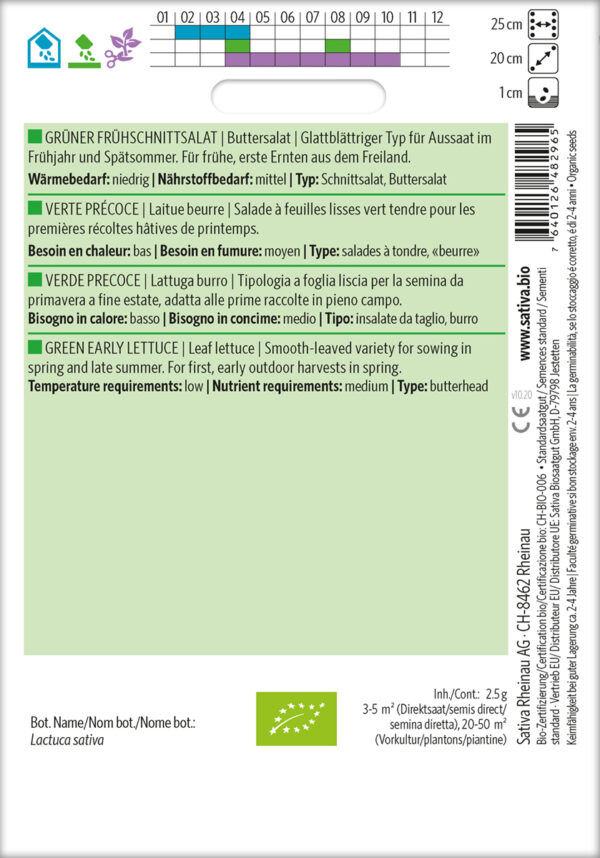 Salat - Green Early Lettuce - ØKO - Billede 2