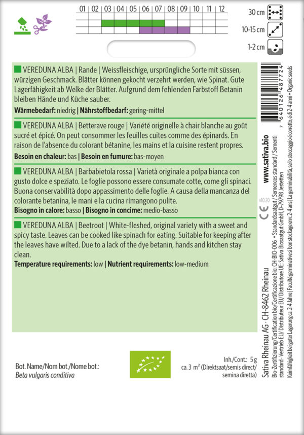 Rødbede - Vereduna Alba - ØKO - Image 2