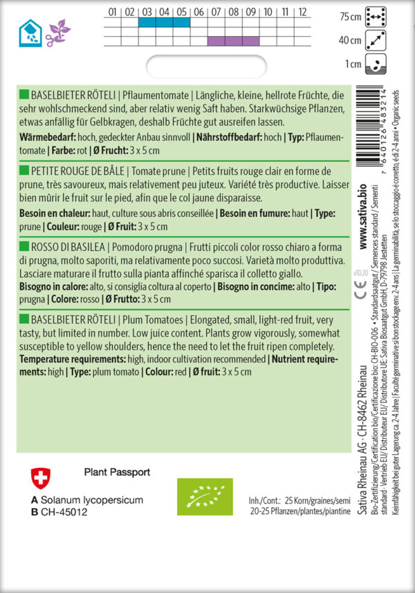 Tomat - BASELBIETER RÖTELI - ØKO - Image 2