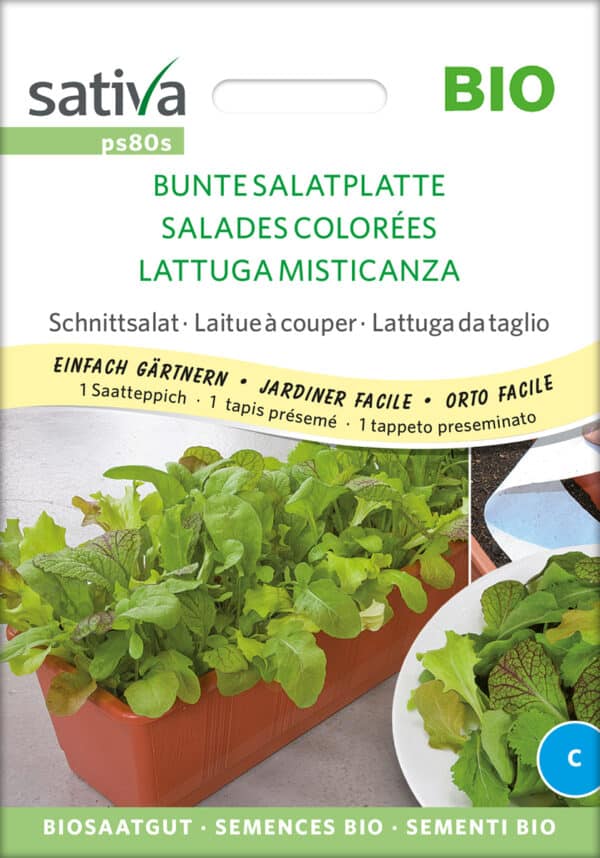 Salat - Snitsalat - Buntesalatplatte - Misticanza- Såmåtte - ØKO