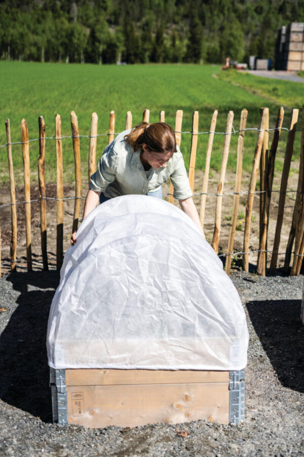 Fiberdug med elastik til palleramme-buer 120x80cm - Billede 2
