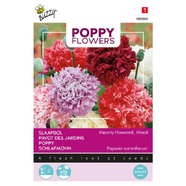 Pæon Valmue Mix- Papaver Mixed