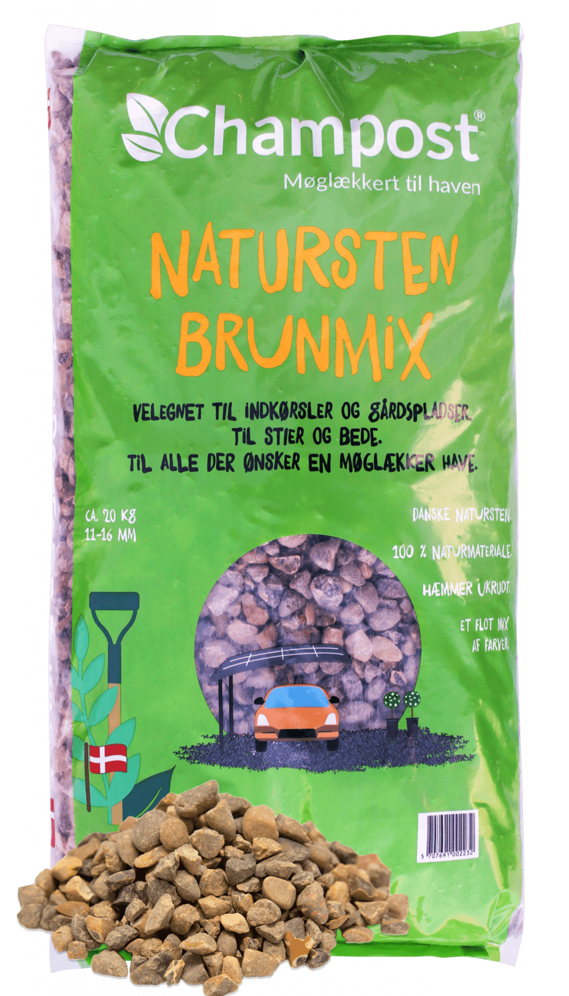 direkte på trods af håndled Natursten - Brun Mix - Bigbag - Bjarne's frø og planter