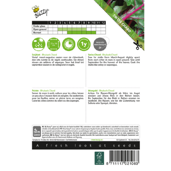 Bladbede - Rhubarb Chard - Beta vulgaris - Image 2