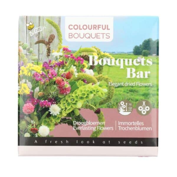 Buket Blomster - Elegante tørrede blomster - Såboks