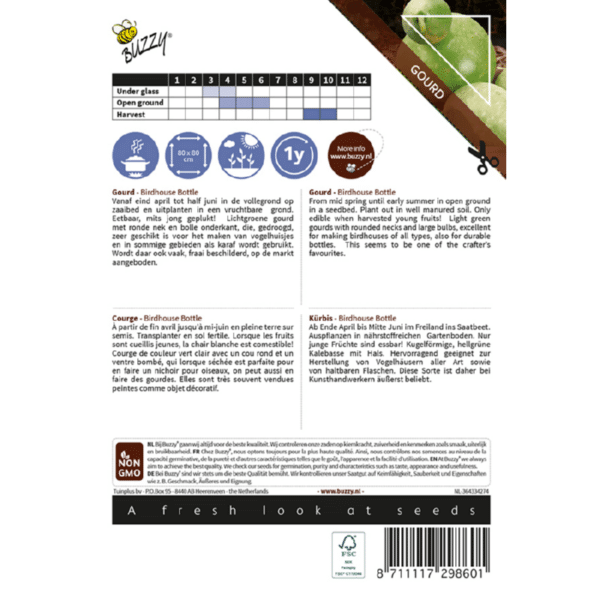 Pyntegræskar - Birdhouse bottle - Lagenaria siceraria - Image 2