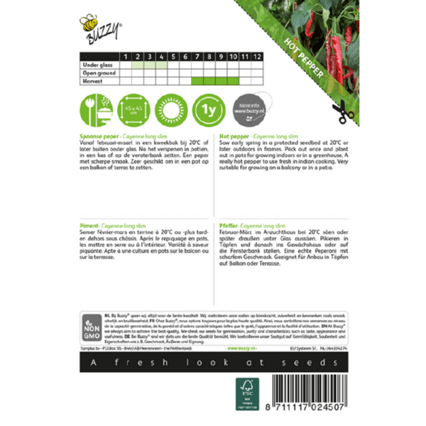Cayenne long slim - C. annuum - Image 3